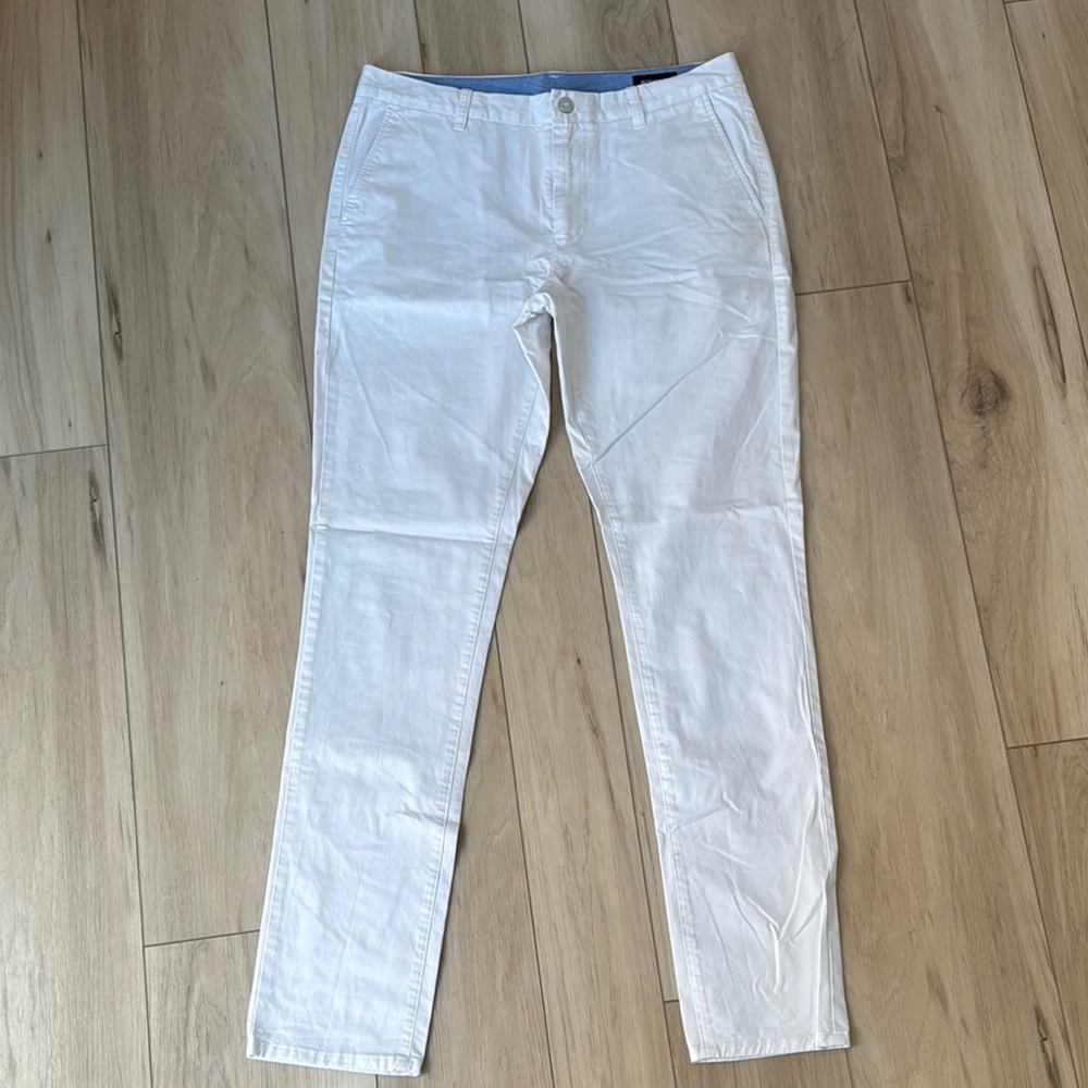 Bonobos White Chino Pants tailored fit